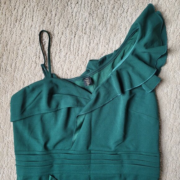 Women's Formal One-Shoulder Ruffle Maxi Dress - NWT - 2XL - Picture 9 of 10